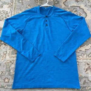 Lululemon Men’s Metal Vent Tech Long Sleeve Henley Shirt Large